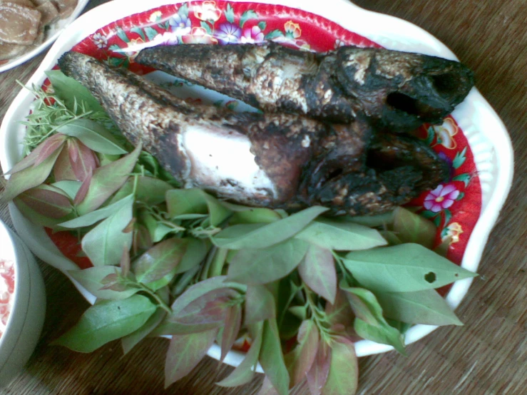 some food is placed on top of a plate