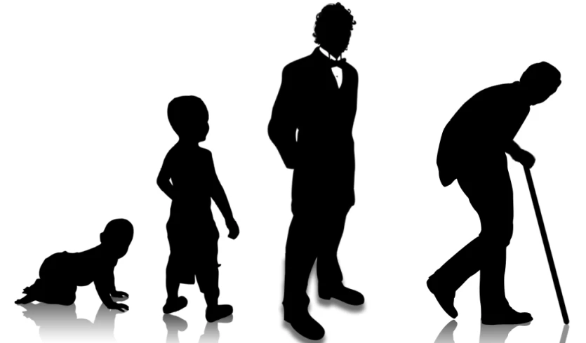 a family with a dog and a man silhouettes