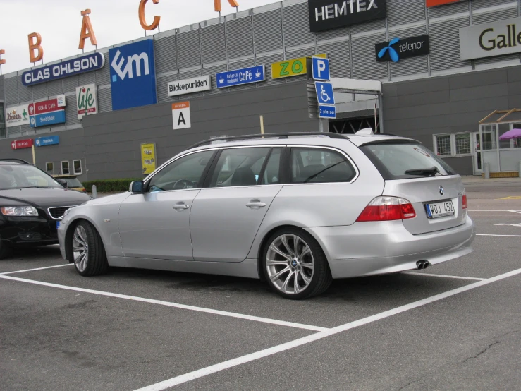 bmw car parked outside the bmw dealership