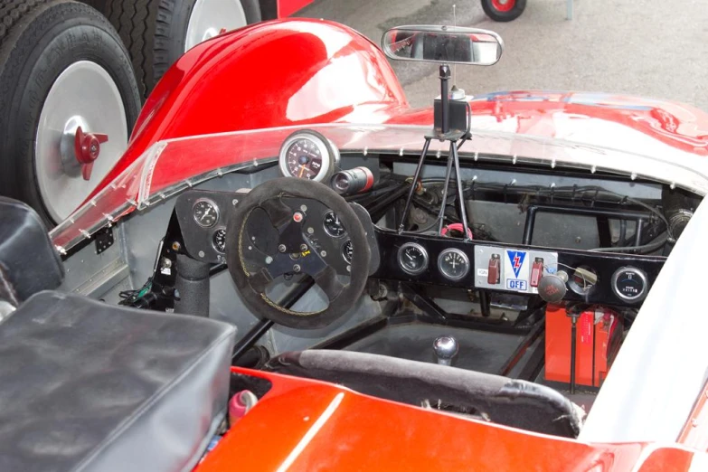 a view from the cockpit of a racing car