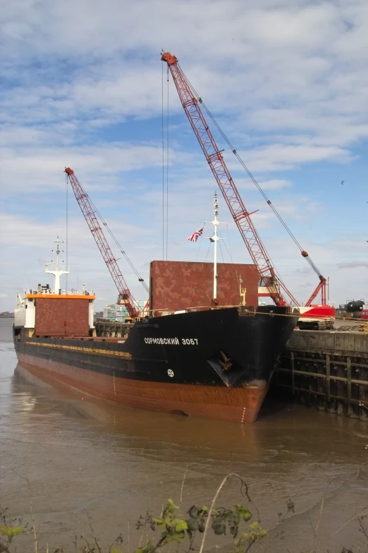 a large boat that is sitting in the water