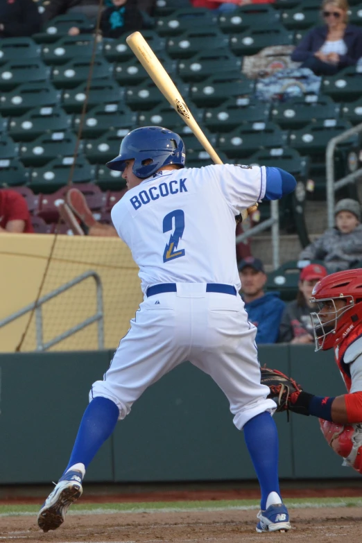 a man is preparing to hit the baseball during a game