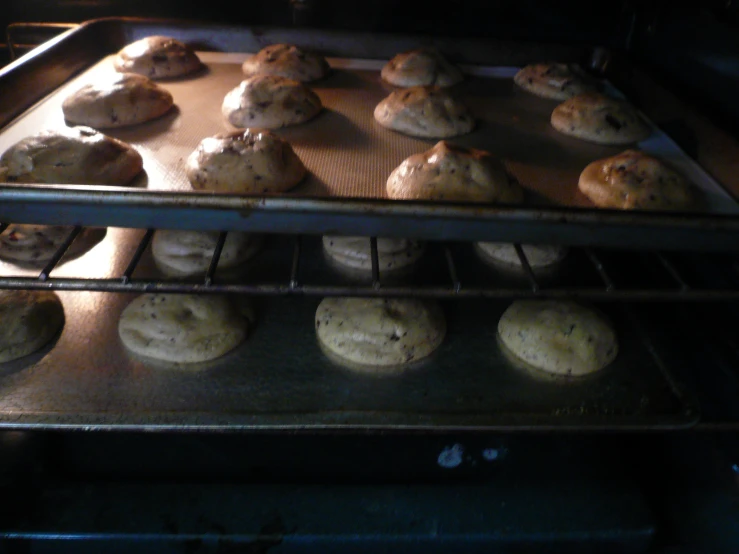 pastries are baking in the oven ready to be baked