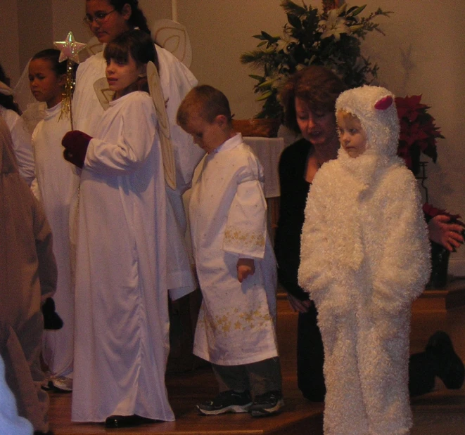 a group of people that are in a church