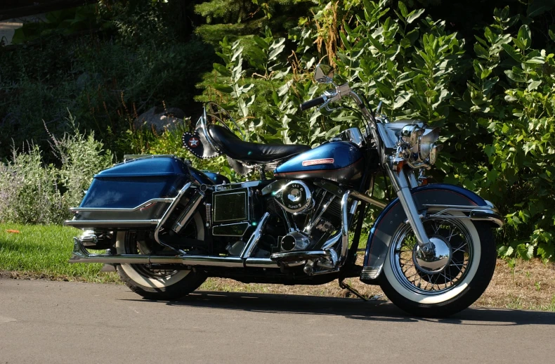 a motorcycle parked in the middle of the street