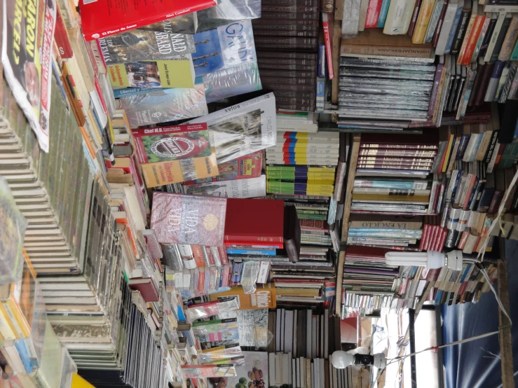 a large amount of books and magazines on display