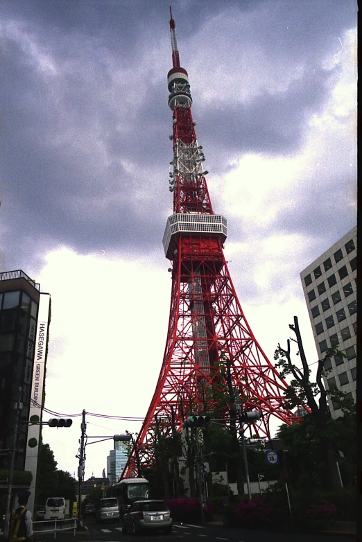 the tokyo tower is a tall structure that has the tokyo eye on top