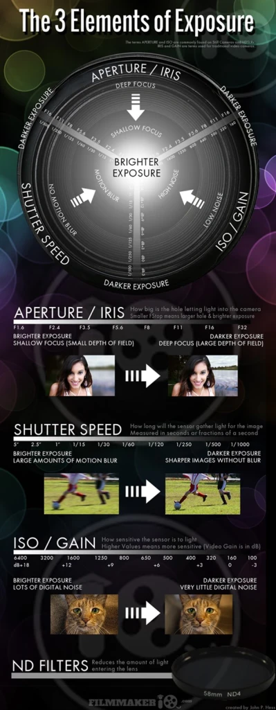 an informational image of the 3 elements of exposure