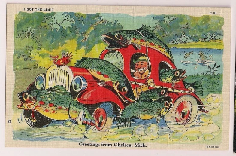 an image of vintage christmas card from the 1950's