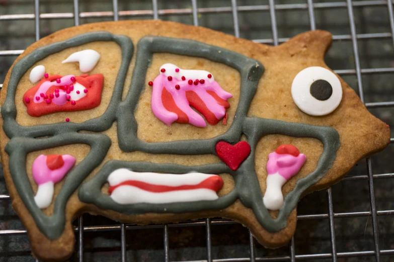 cookies have different colored decorations on them