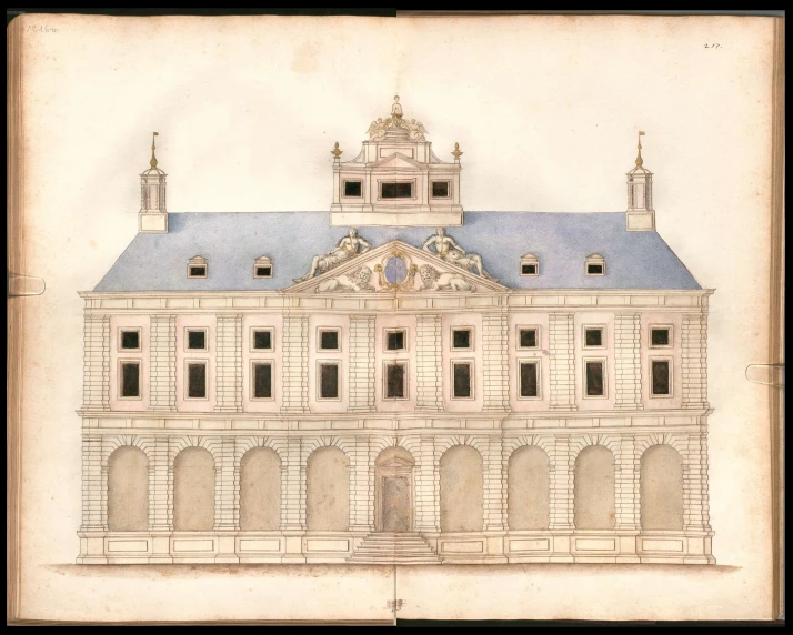 this is a drawing of a large building