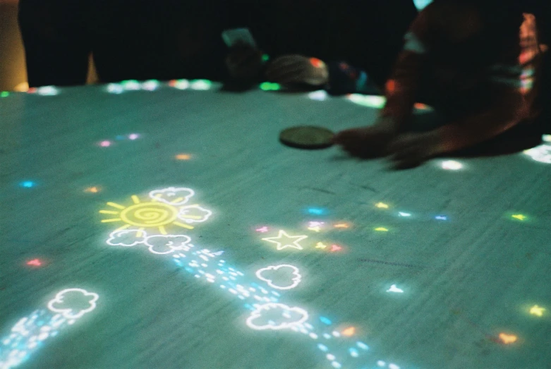 this is an interactive light up table for the s