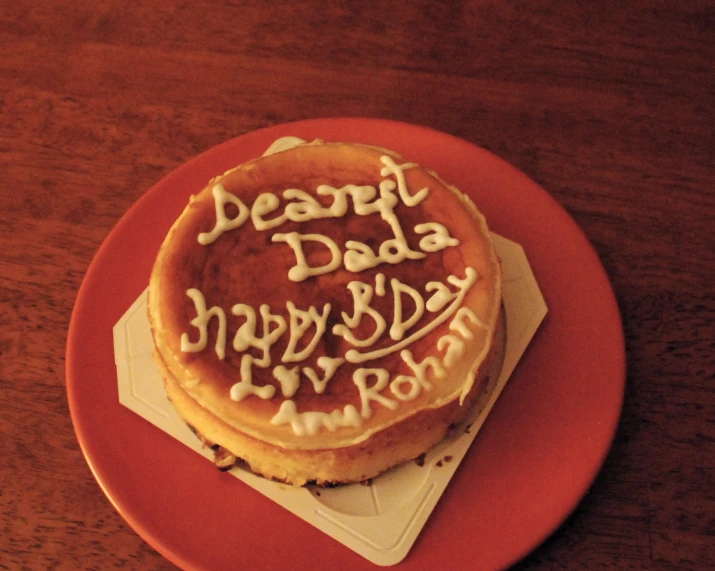 a birthday cake with writing on top of it