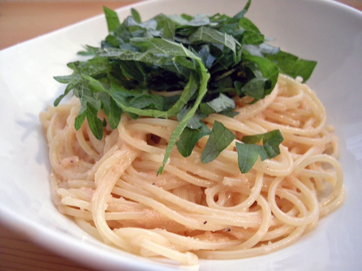 a close up of some type of pasta dish