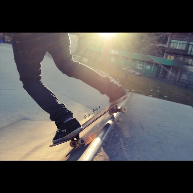 a skateboarder is about to go down a ramp