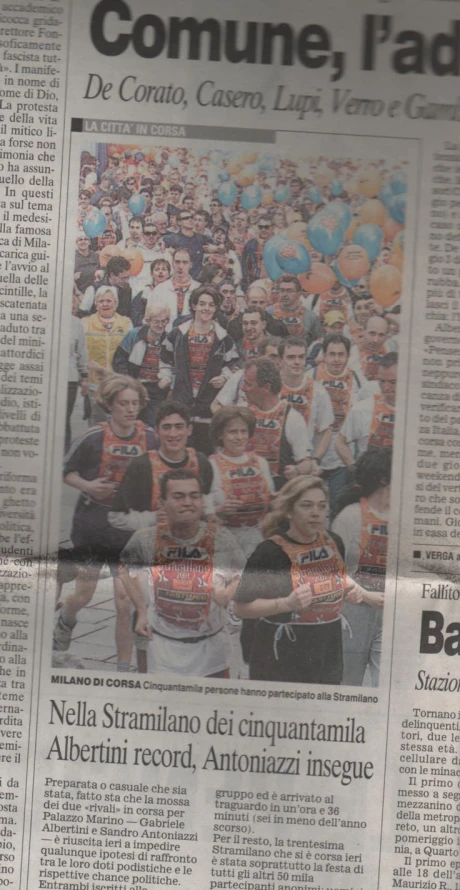 the front page of a newspaper announcing the event