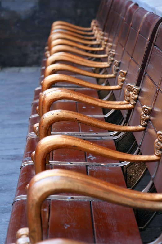 row of seats sitting next to each other in a room