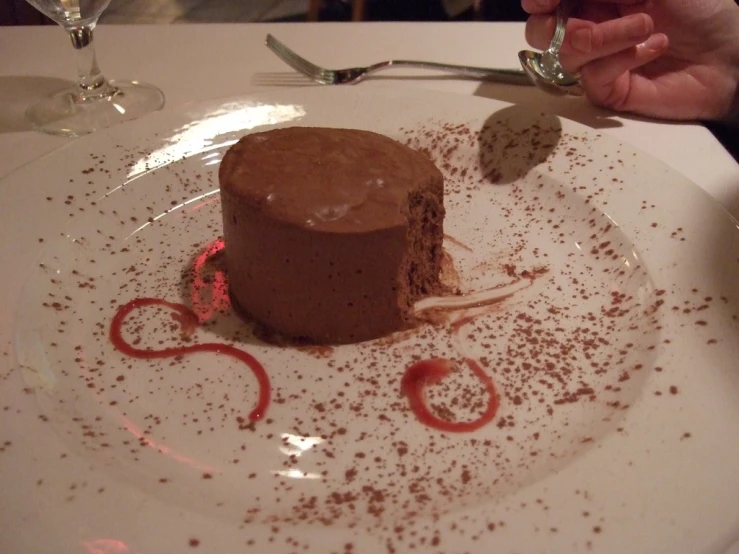 a plate with cake on it on a table