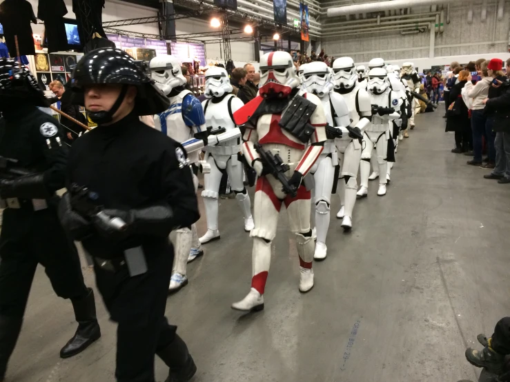 a star wars themed group of people at an event