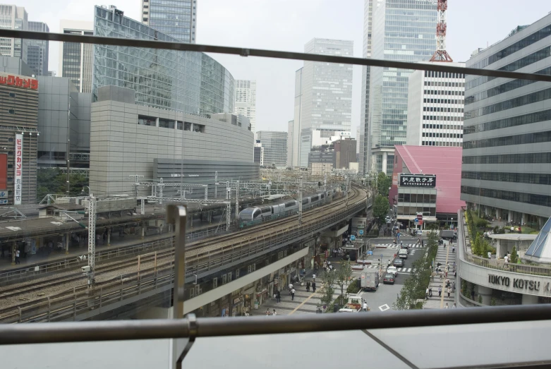 an image of the city from behind the fence