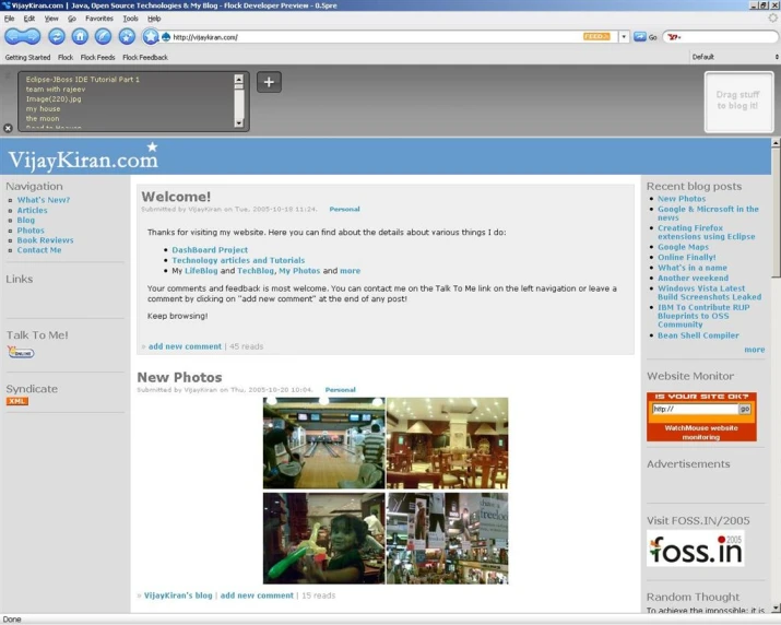 a web page that has been viewed on a desktop