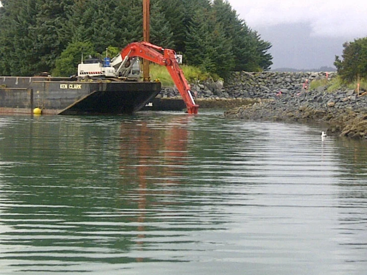 a boat that is sitting in the water