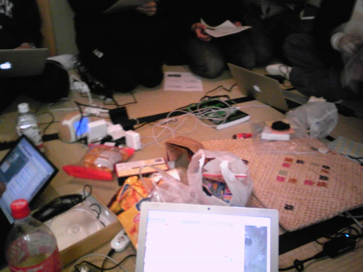 there are several objects that could be cluttered on the floor