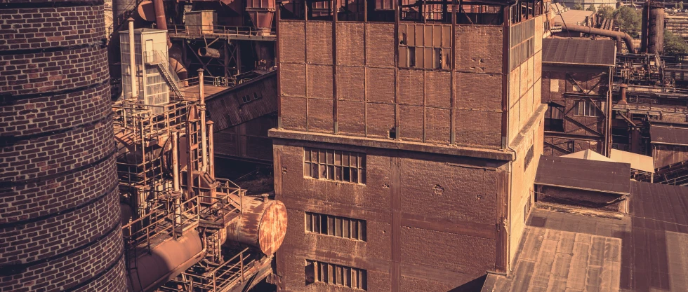 a large building with scaffolding surrounding it's sides