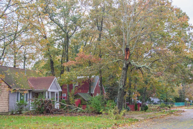 a house sitting in the middle of a street