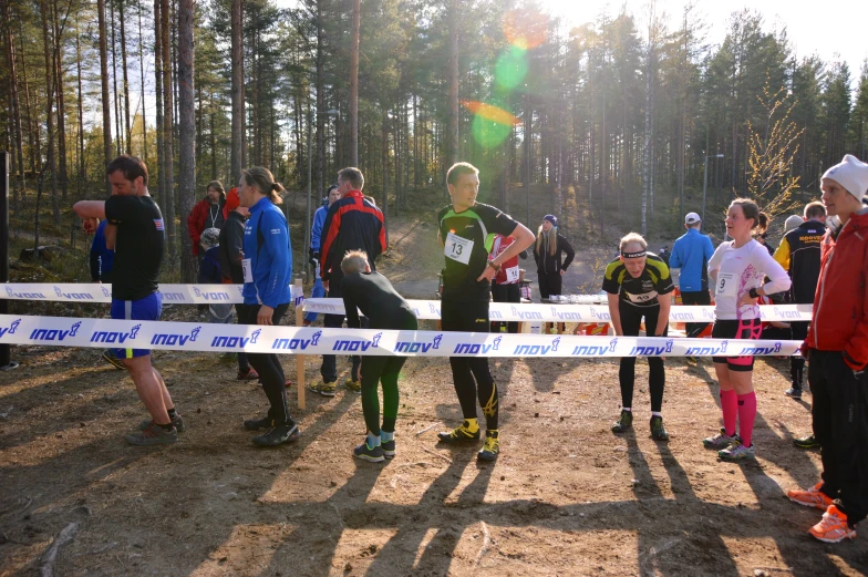 the group is preparing for a cross country race