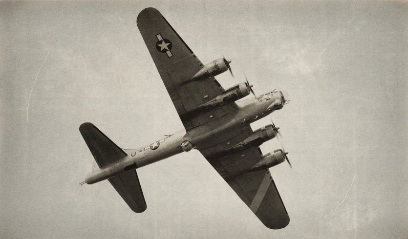 a black and white po of an old aircraft