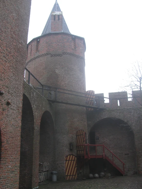 a large castle with many doorways and gates