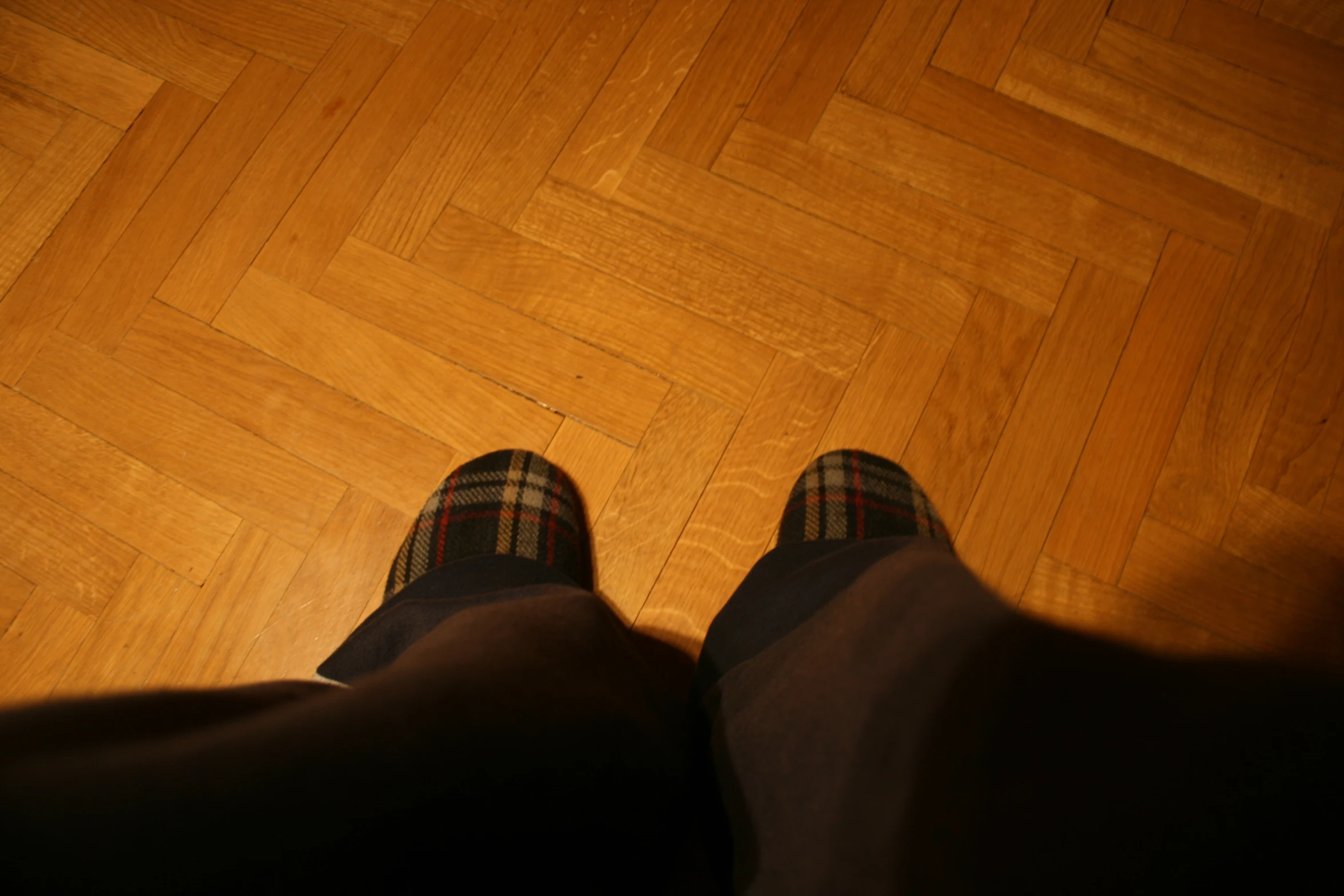 a person's feet are shown in the foreground of a po