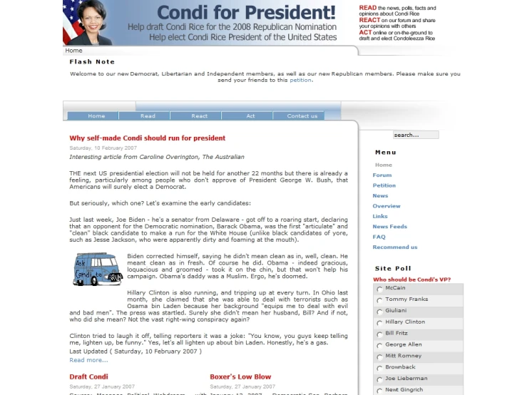 an image of the president's email page