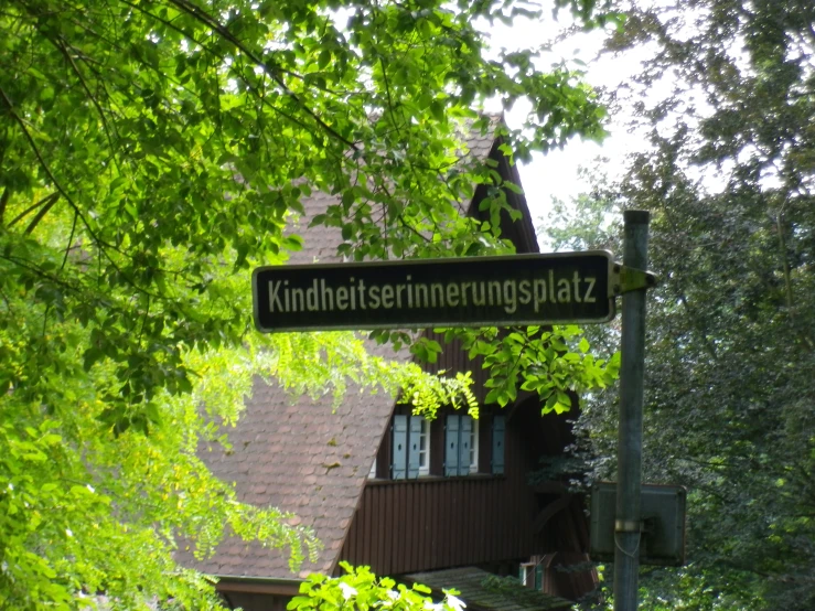 street sign in front of a tall building