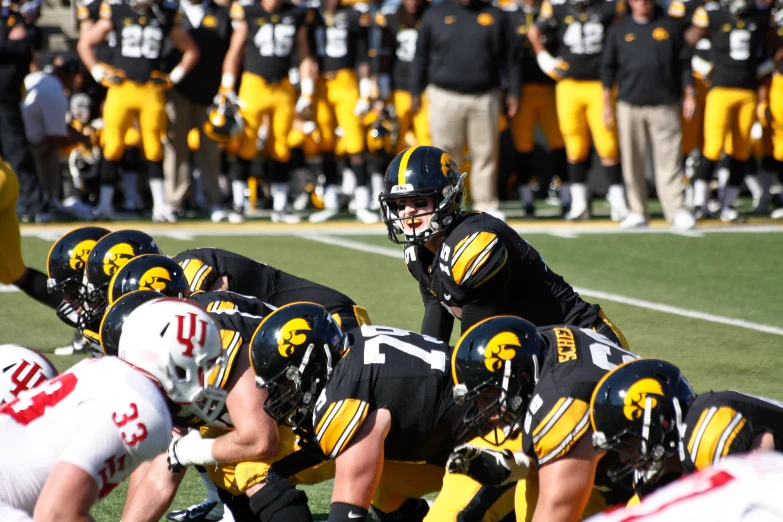 a football game with many players on the field