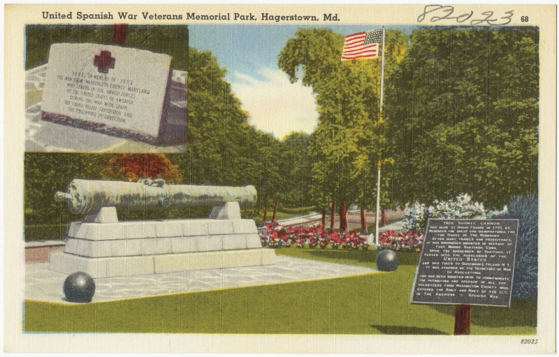 a painting of the war memorial at mount vernon, pennsylvania