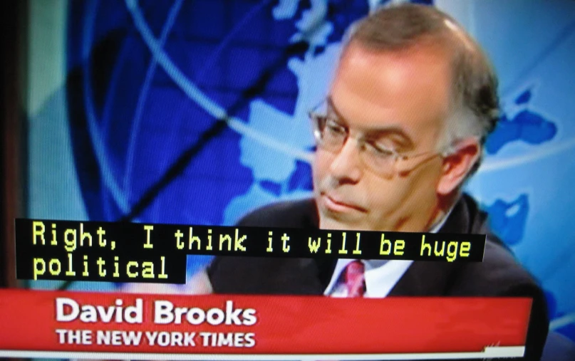 david brooks on the news talking about political