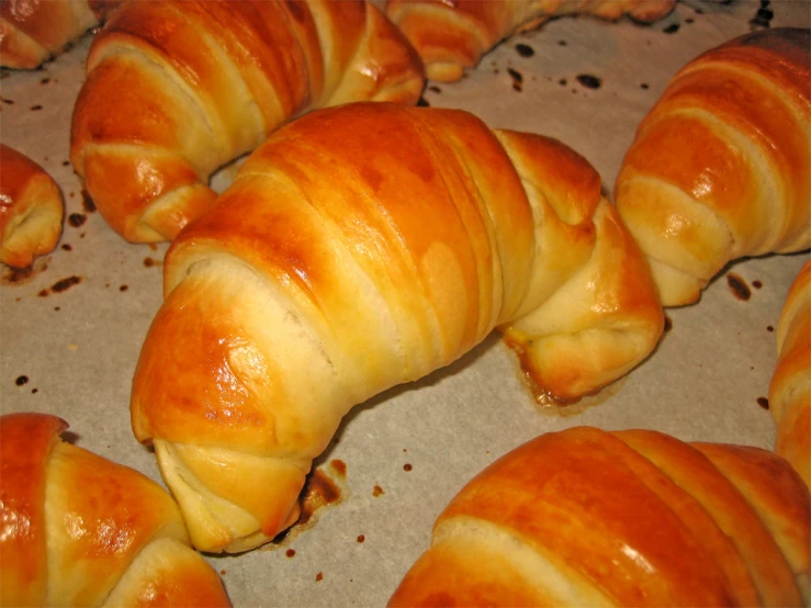 breads sitting in a baking pan ready to be eaten