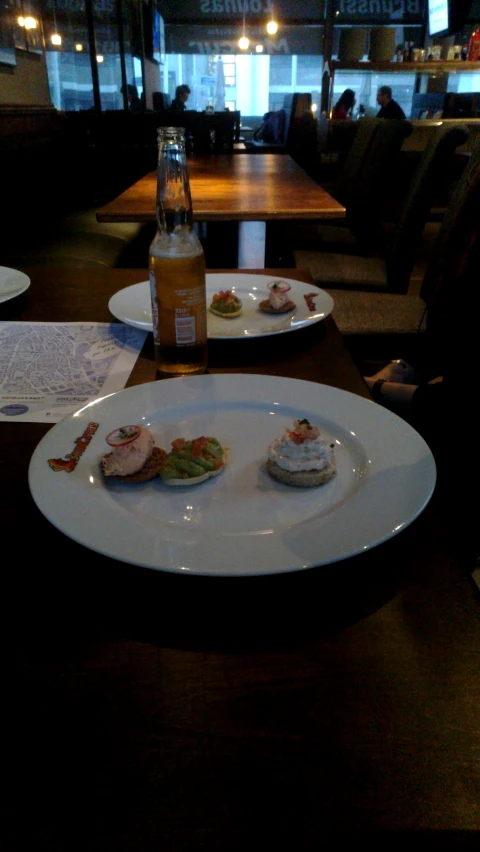 two small dessert plates on a table