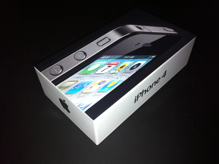 an iphone is in a white box with the letters incoret