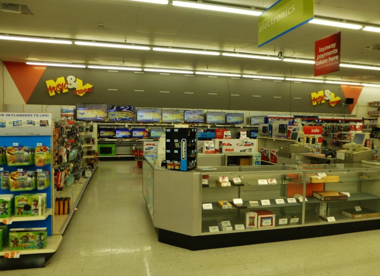 a store filled with lots of shelves and items