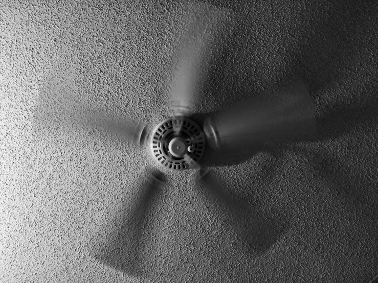 a ceiling fan with no light is shown