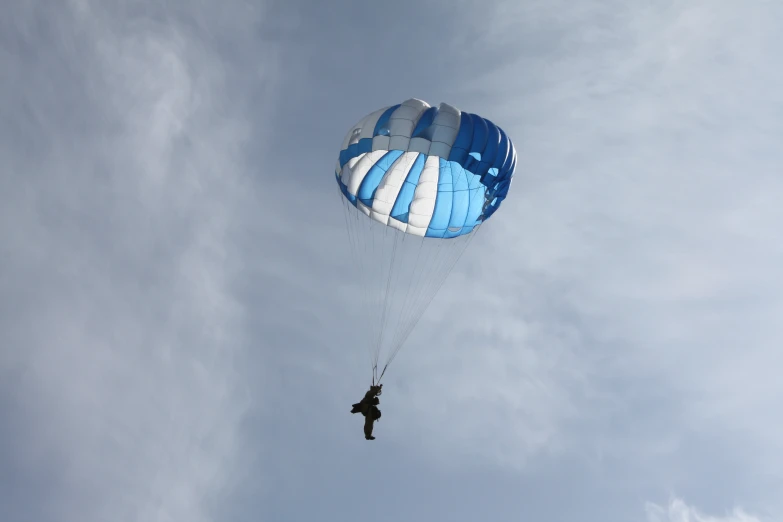 an adult para - sailor is gliding through the sky