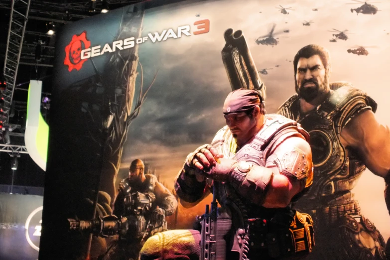 the poster for gears of war 3 is displayed