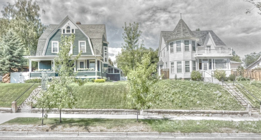 a home sits on a residential street corner