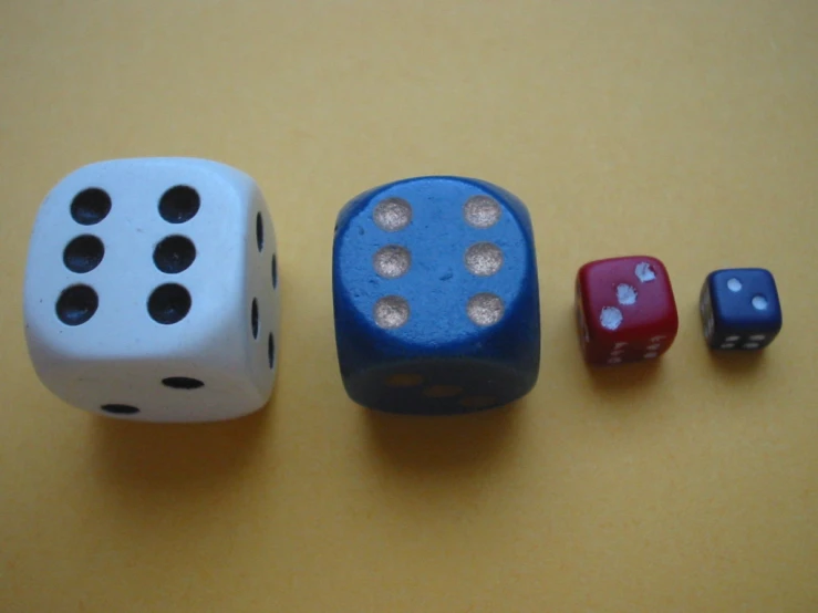 the four dices are all next to each other