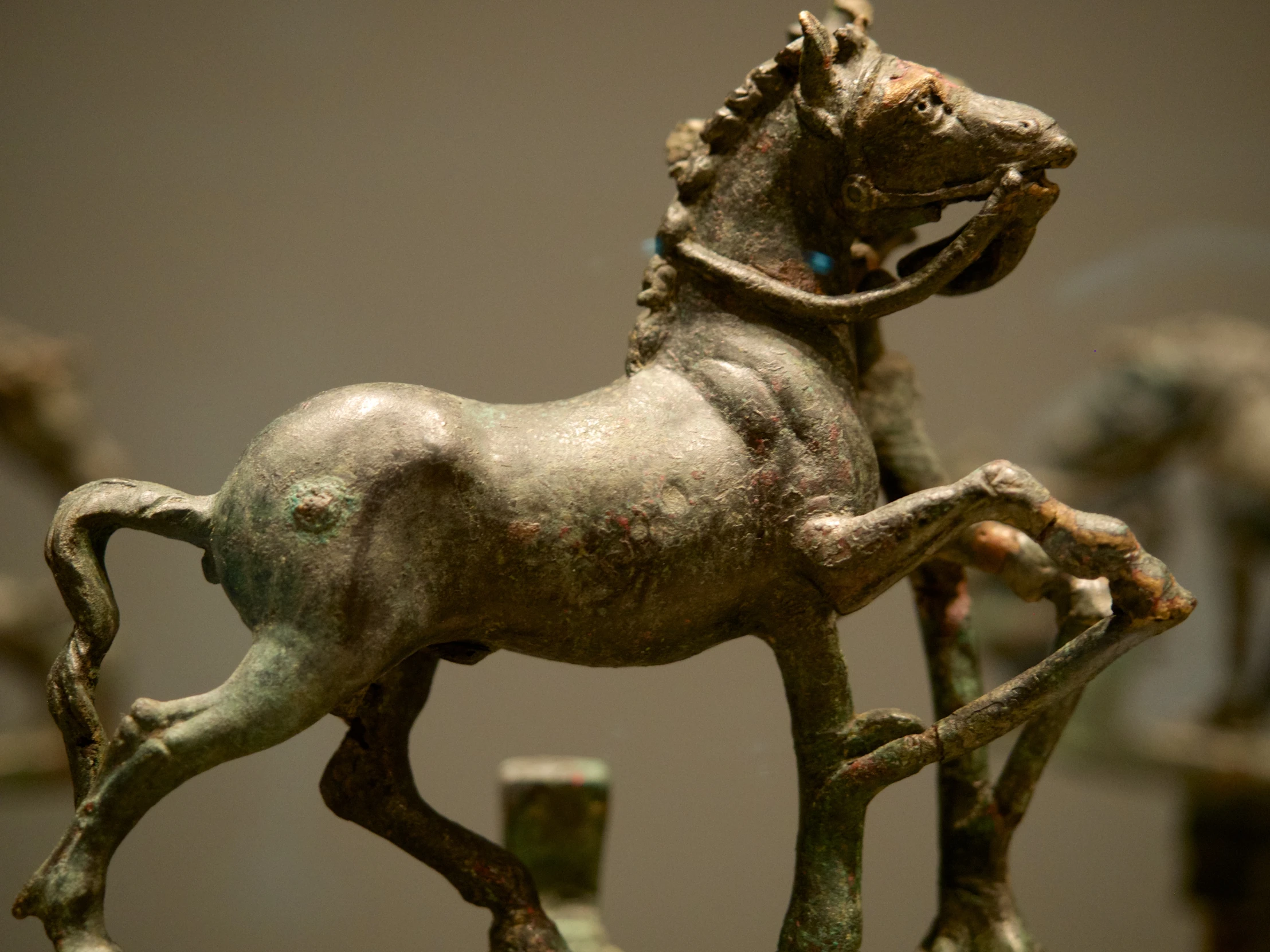 a sculpture of a horse in the process of being made