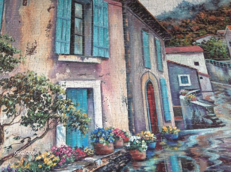 a picture of a painting on the side of a house