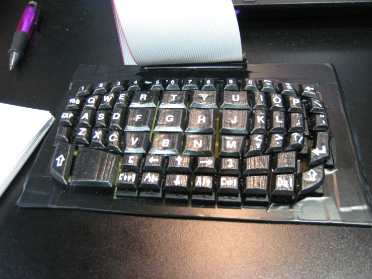 a computer keyboard has been made with aluminum